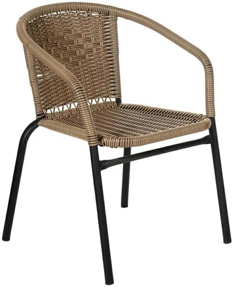 Изображение товара Кресло садовое складной Bigarden Terszza черное из искусственного ротанга