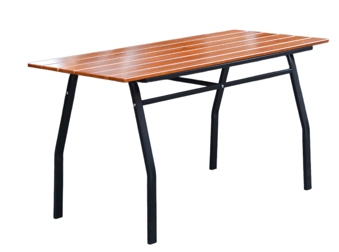 Изображение товара Качественный садовый стол Эрвин 146.5x60x73.5 см металлический 8 мест дизайн