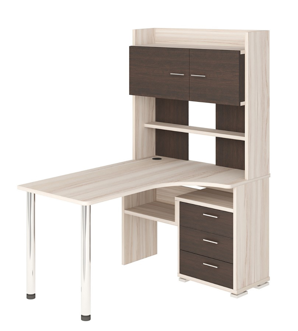 Изображение товара Стол Мэрдэс СР-133-150 КВ-ПРАВ из ЛДСП венге и карамель 101x175x150 см