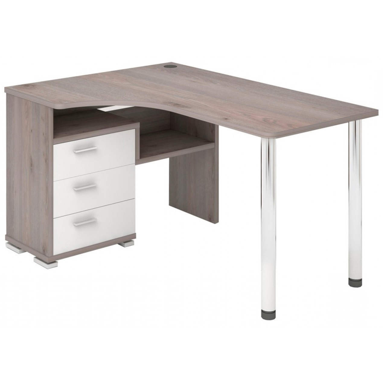 Изображение товара Стол Мэрдэс СР-132С-160 ЛДСП белый Ясень шимо светлый - вместительный и практичный