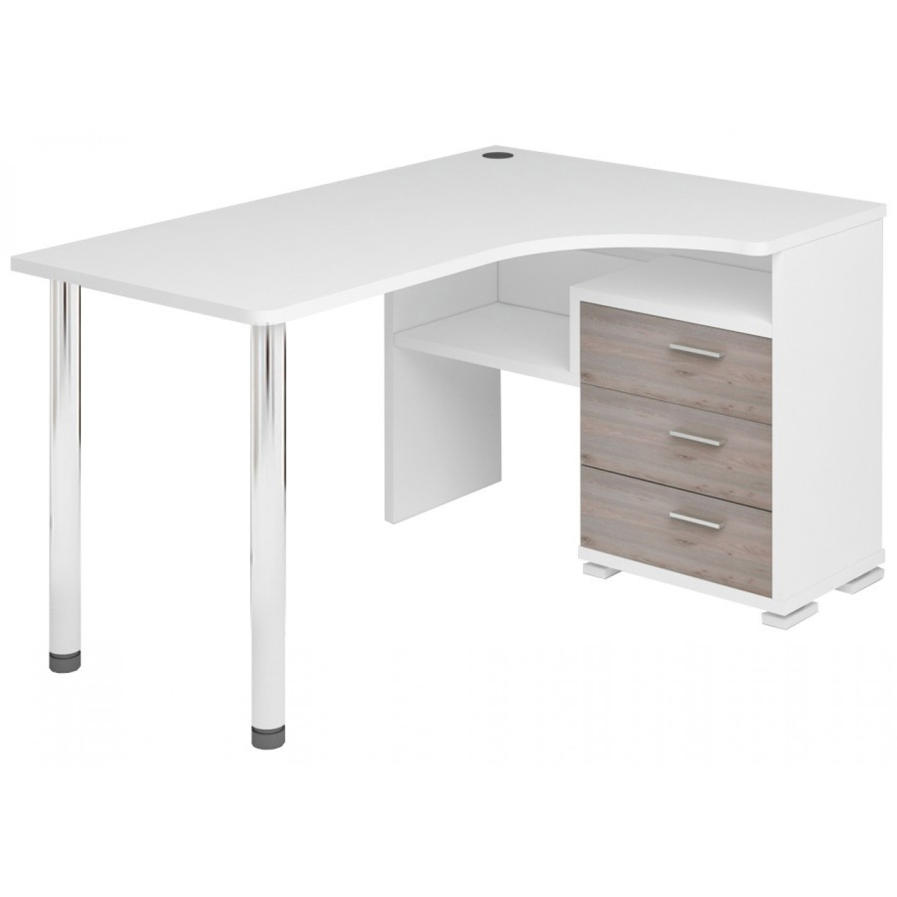 Изображение товара Стол Мэрдэс СР-132С-160 БЕН-ПРАВ угловой белый