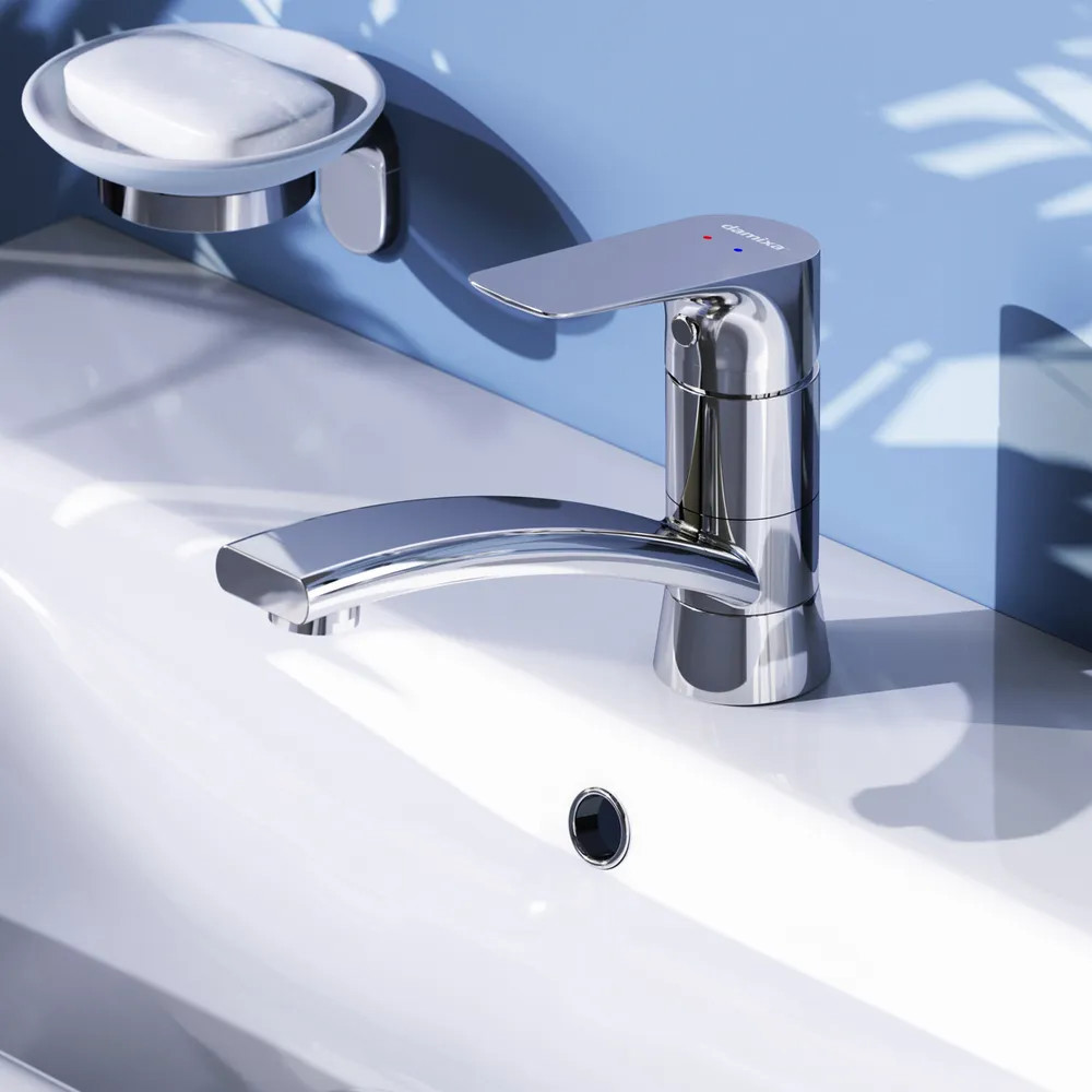 Изображение товара Смеситель для раковины умывальника Damixa Venus DX7S70220000 поворотный цвет хром