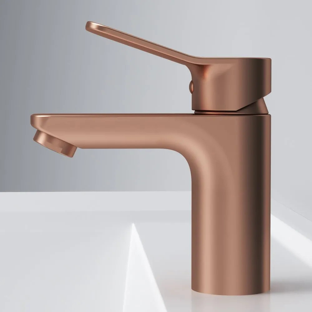 Изображение товара Смеситель для раковины Am.pm X-Joy розовое золото дизайнерский латунь клапан