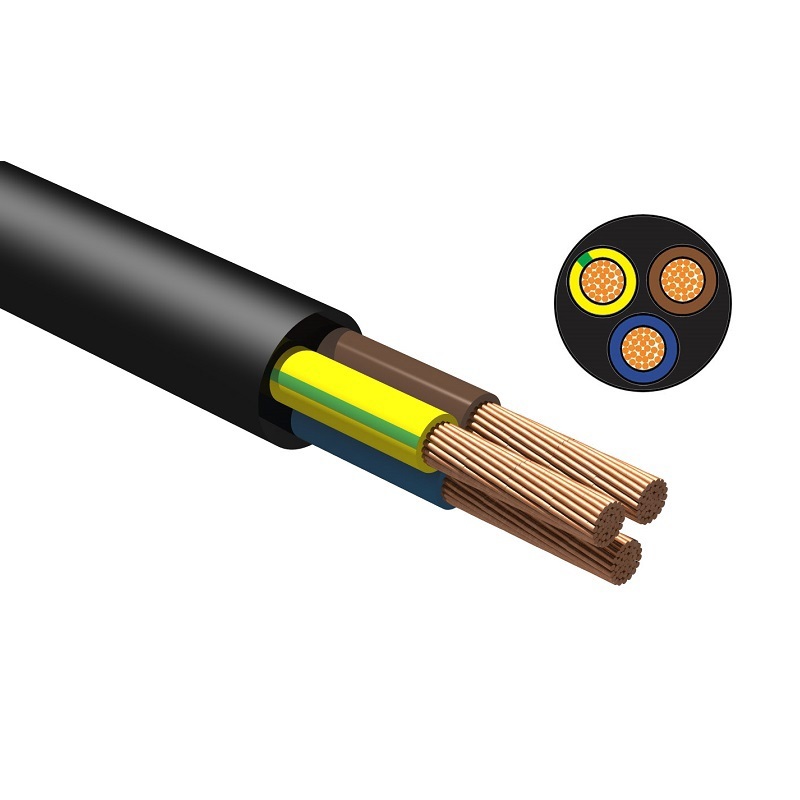 Изображение товара Провод NVO ПВСн 3x1.5 60 м цвет черный ГОСТ