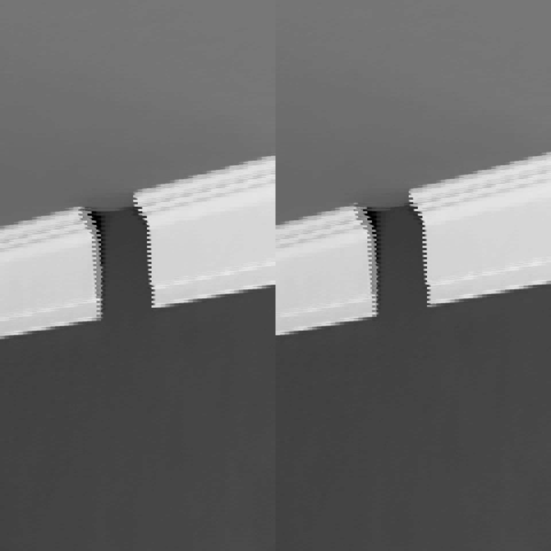 Изображение товара Плинтус потолочный полистирол для натяжного потолка под светодиодную ленту Де-Багет П 08 30/50 белый 30x50x2000 мм