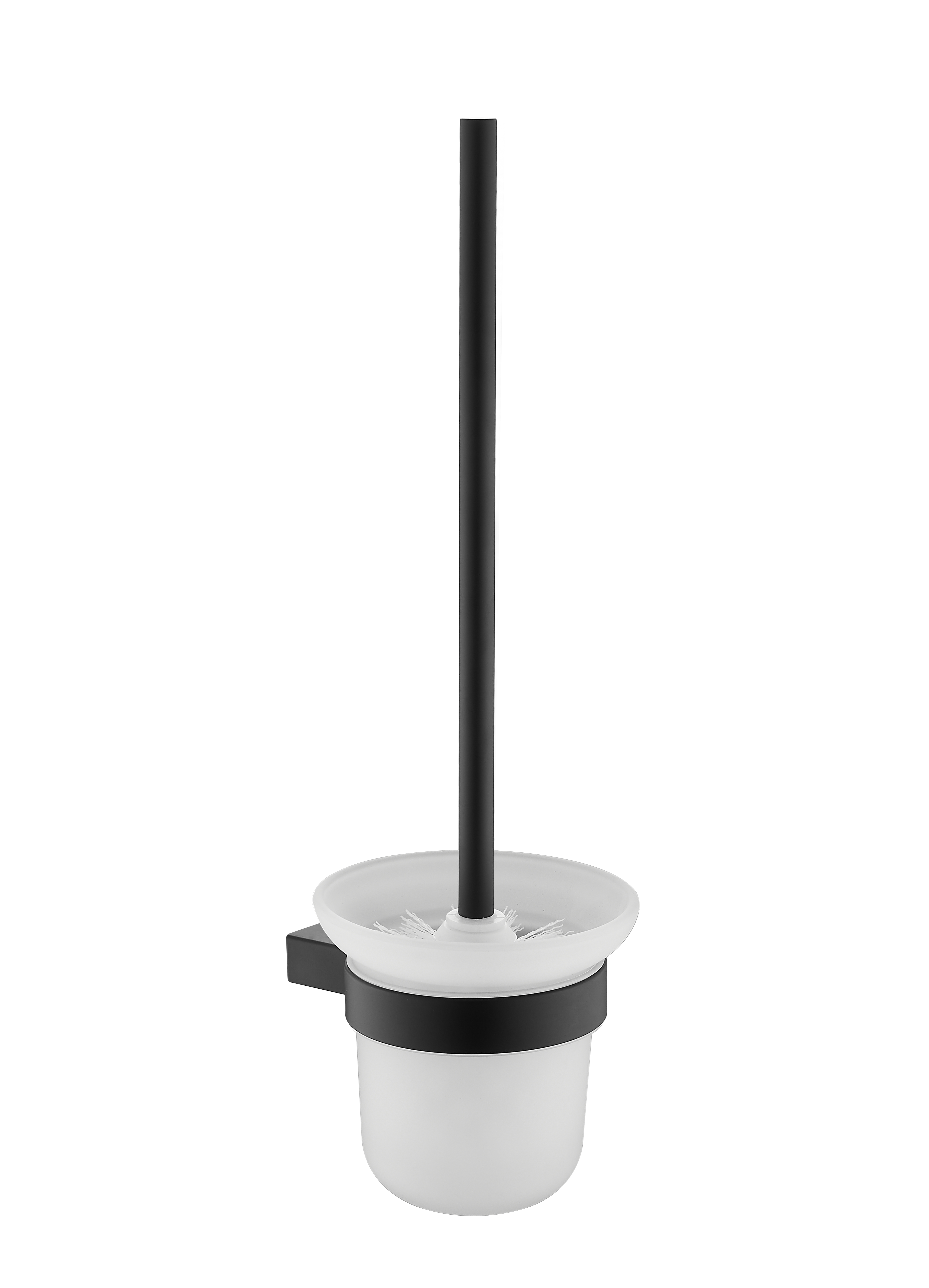 Изображение товара Ёршик для унитаза Vidage Неверка подвесной стекло черный с кронштейном