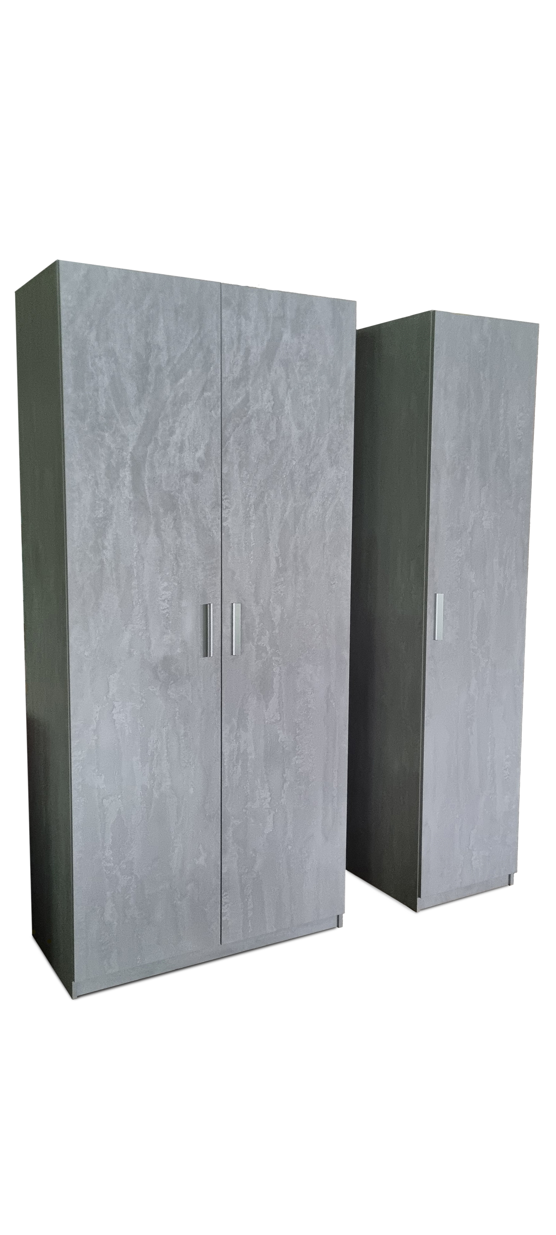 Изображение товара Шкаф распашной ЦМК Trend 1 75x220x50 см серый из ЛДСП с подсветкой