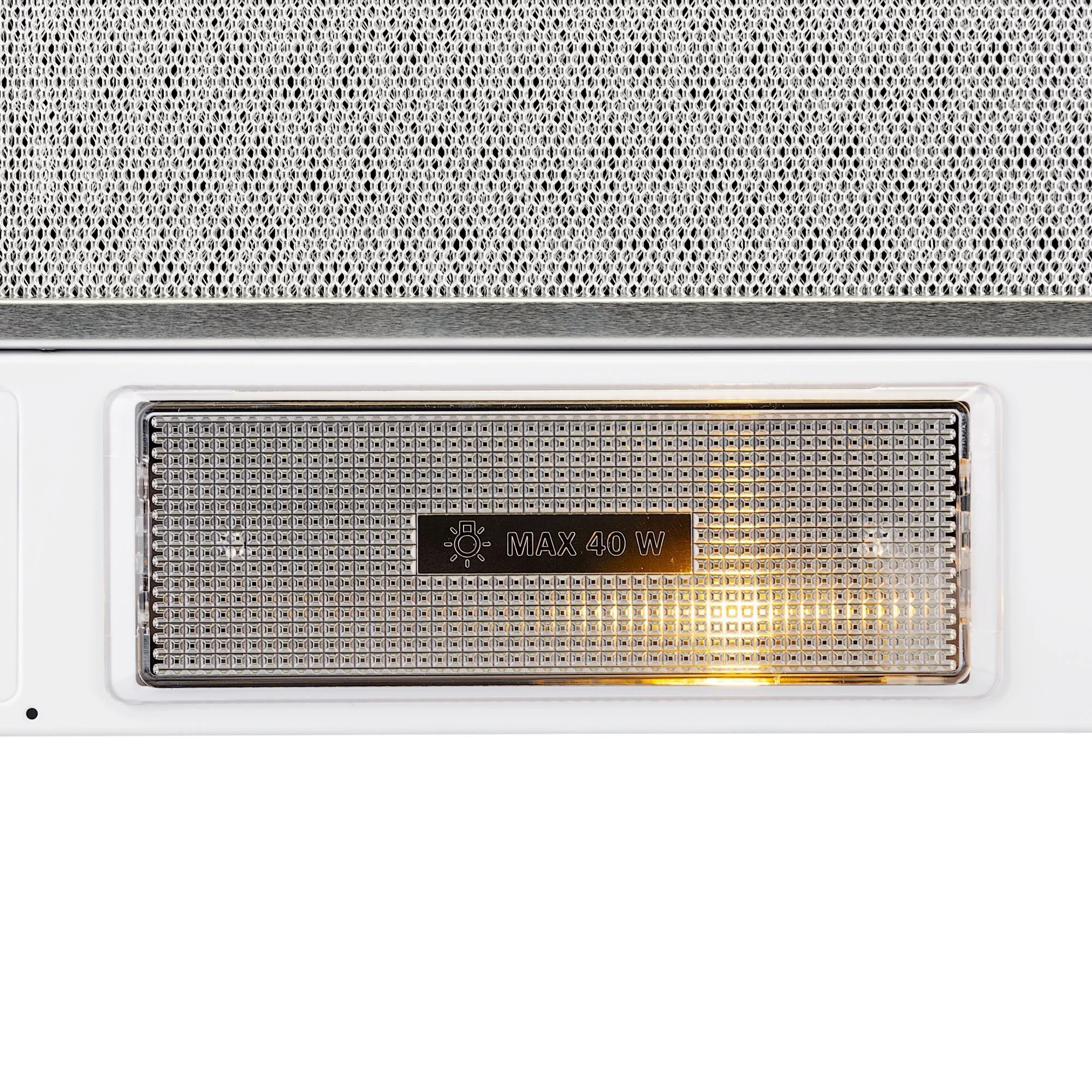 Изображение товара Вытяжка Krona Kamilla 500 W белая встраиваемая 50 см с регулировкой и подсветкой