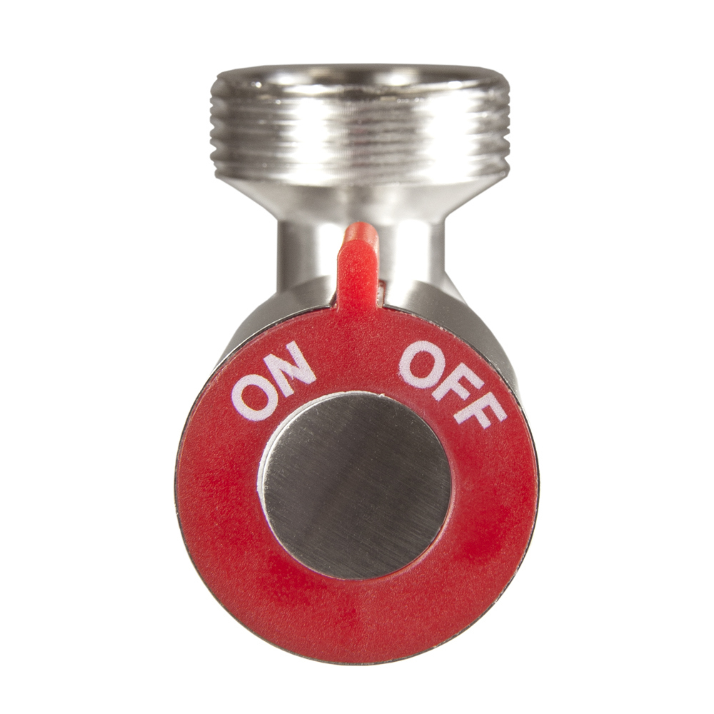 Изображение товара Кран шаровой угловой СТМ CASB1234 DN15/20 PN16 1/2x3/4" нержавеющая сталь ручка флажок