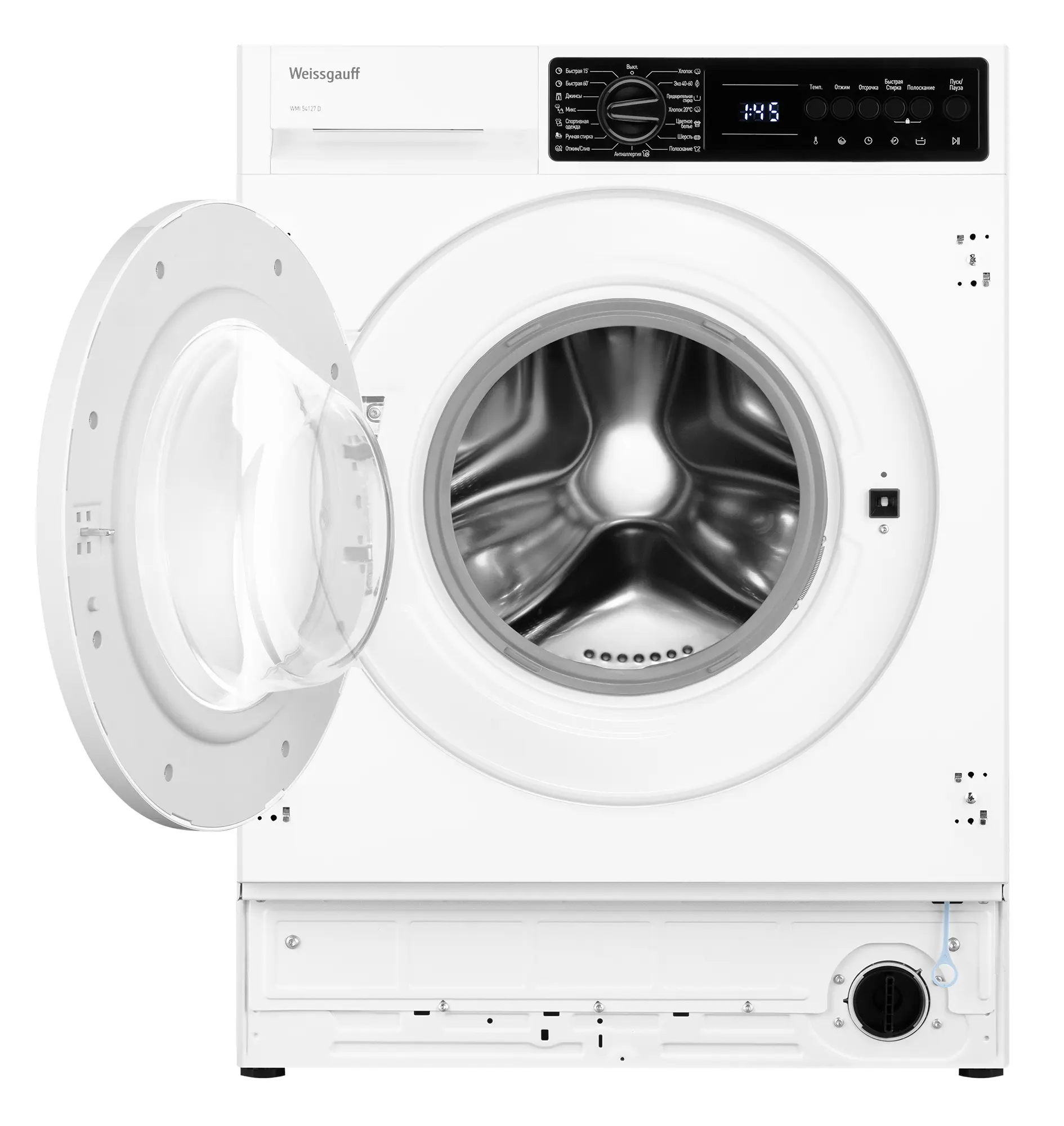 Стиральная машина встраиваемая Weissgauff WMI 54127 D 59.7x81.7x54.4 см 7 кг цвет белый - 1