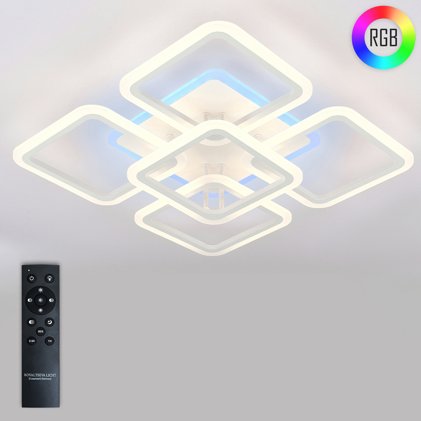 Изображение товара Люстра потолочная светодиодная NATALI KOVALTSEVA LED LAMPS 81138 с RGB подсветкой 24 м²