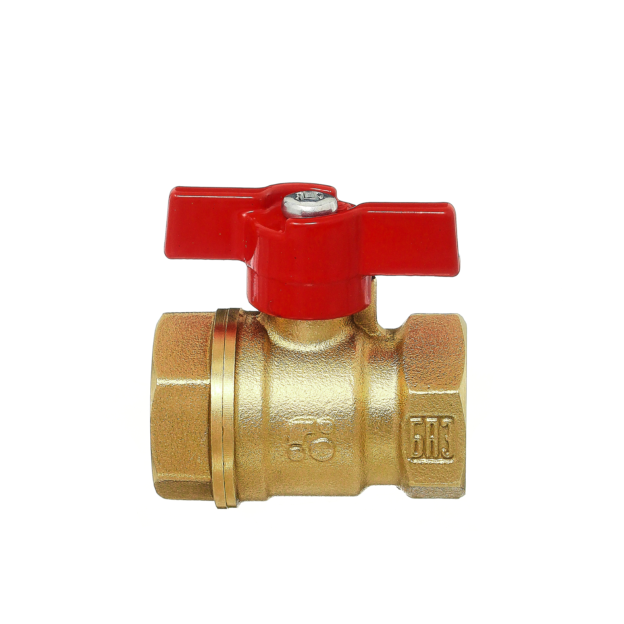 Изображение товара Кран шаровой прямой БАЗ DN20 PN40 3/4" ВР латунь ручка бабочка