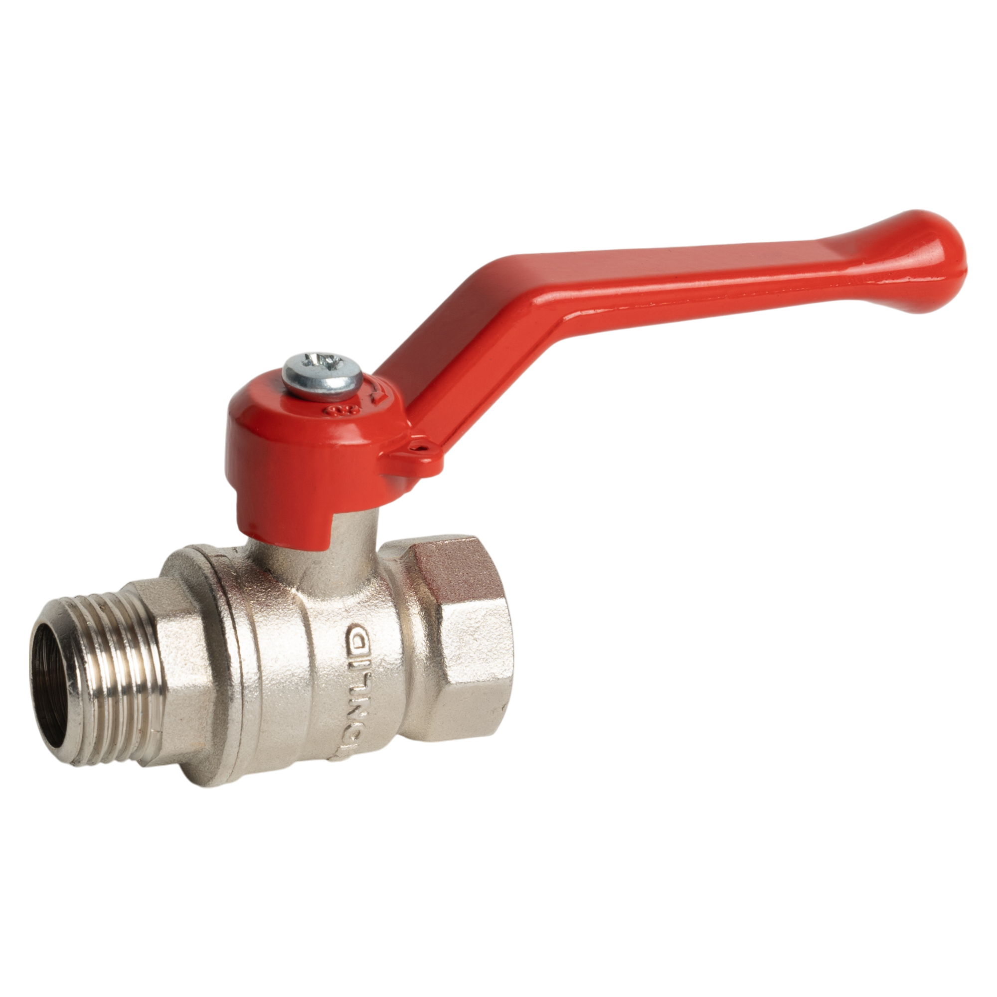 Кран шаровой прямой MONLID DN13 PN40 1/2" НР/ВР латунь ручка рычаг