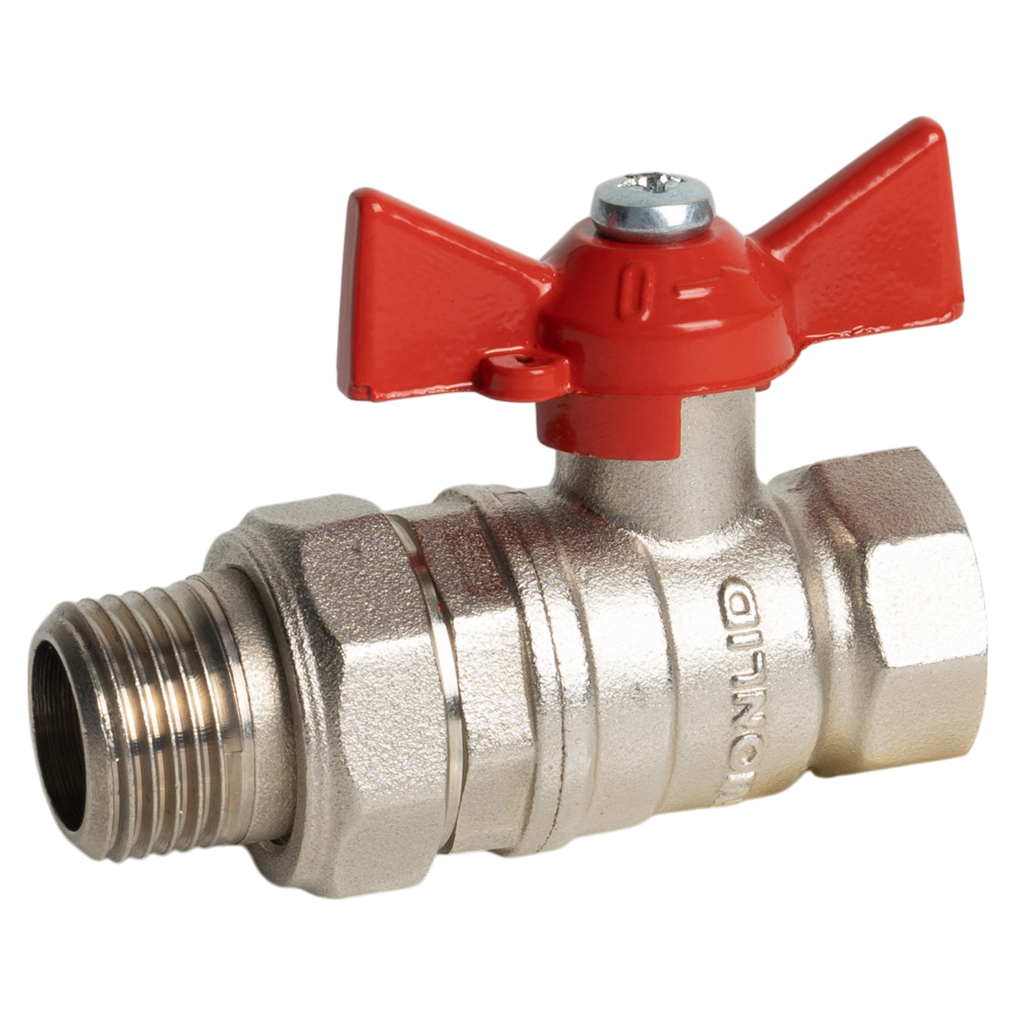 Изображение товара Кран шаровой с американкой Monlid DN15 PN40 1/2 дюйма латунь ручка бабочка