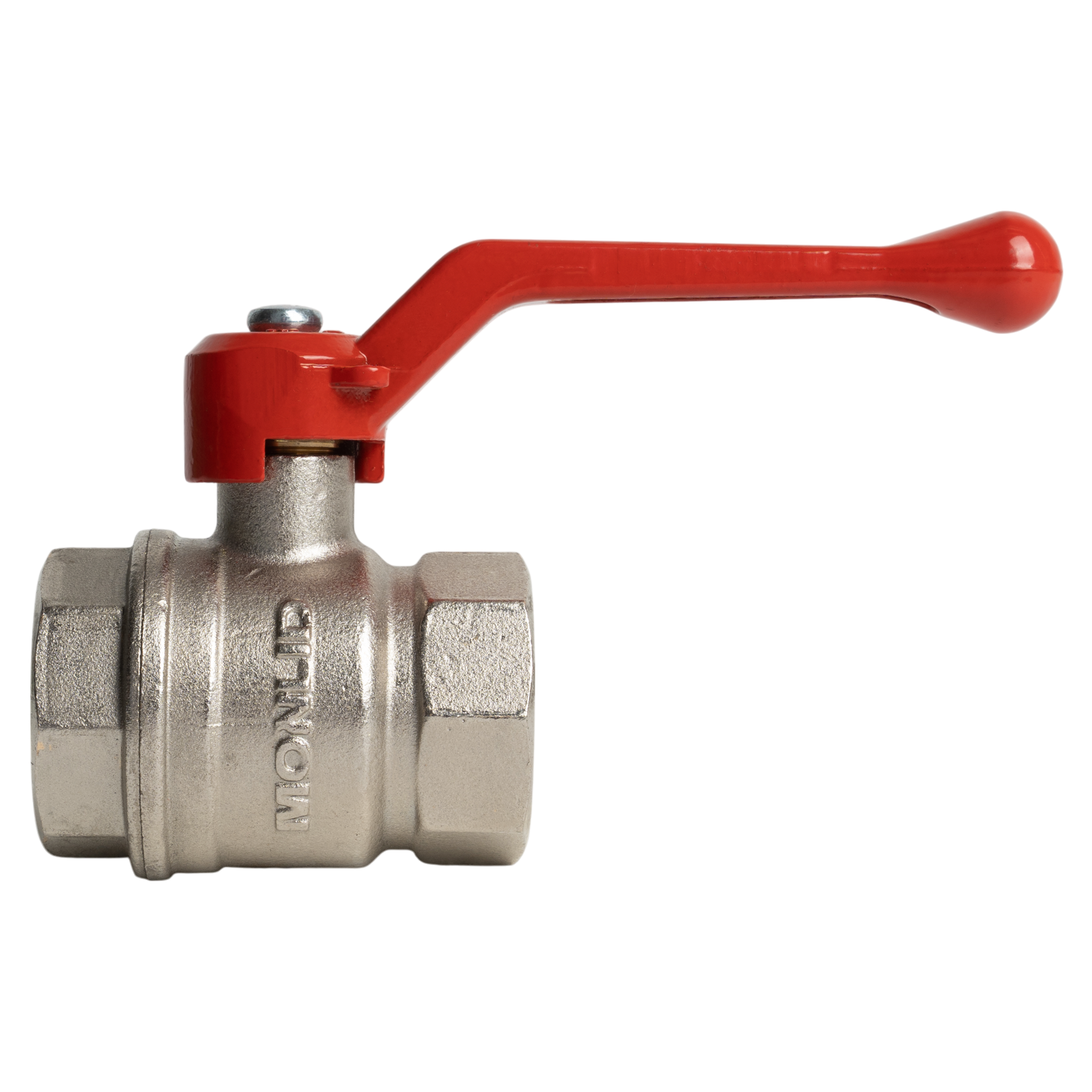 Кран шаровой прямой MONLID DN23 PN40 1" ВР латунь ручка рычаг - 1
