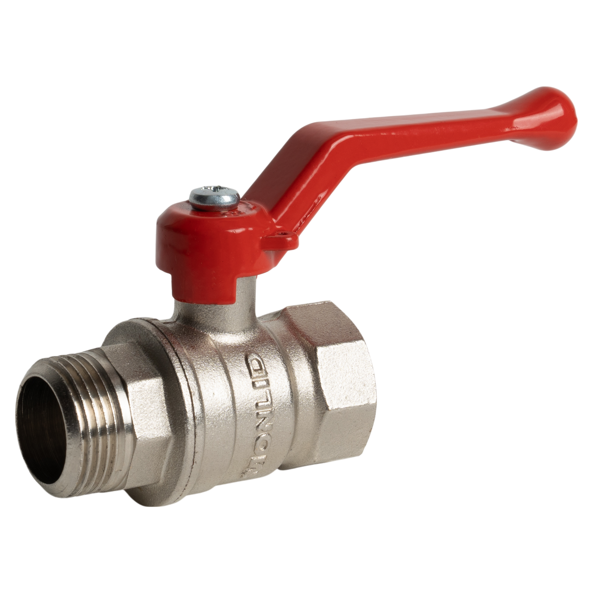 Кран шаровой прямой MONLID DN18 PN40 3/4" НР/ВР латунь ручка рычаг