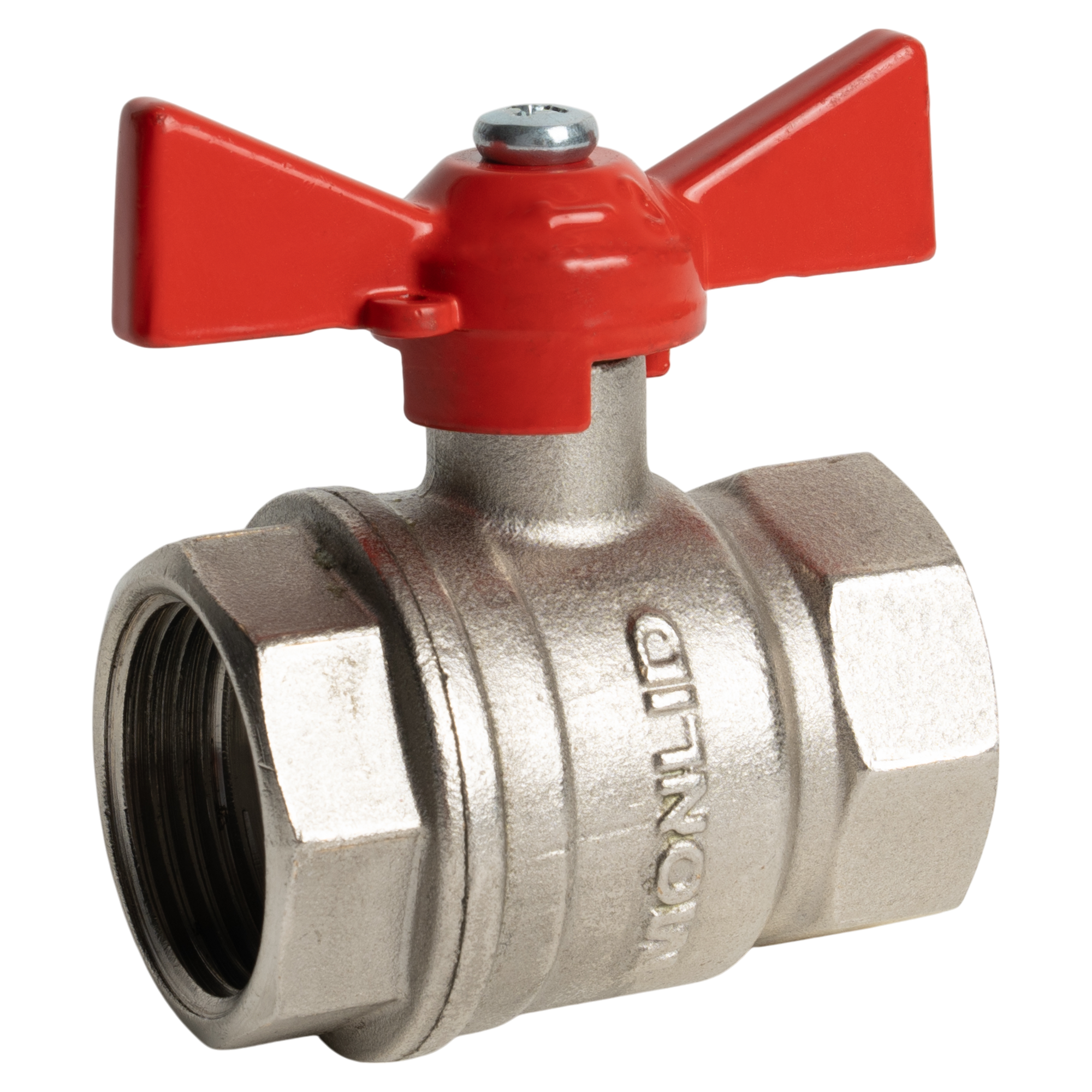 Изображение товара Кран шаровой прямой MONLID PN40 1 ВР латунь ручка бабочка ГОСТ Р 59553-2021