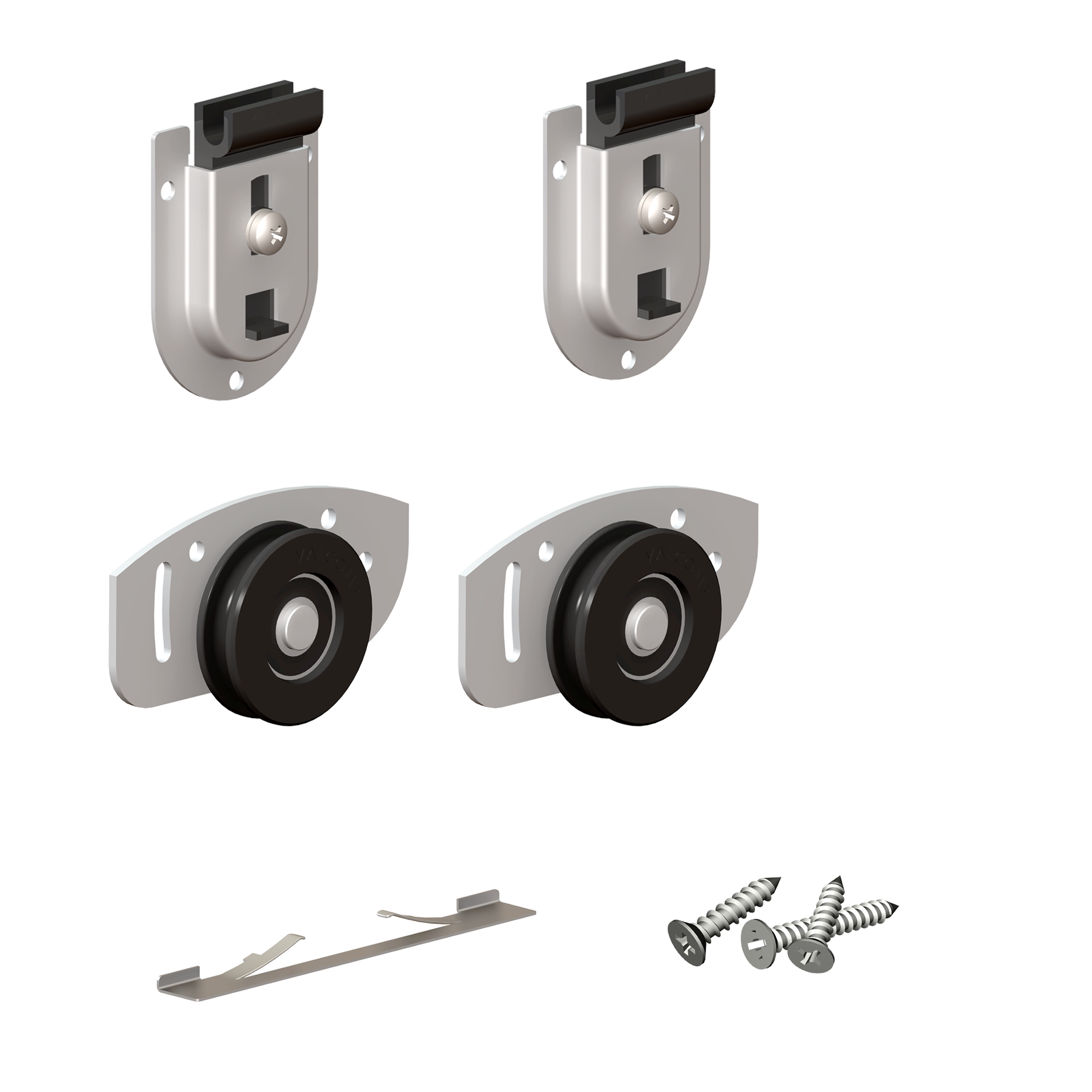 Изображение товара Комплект роликов для раздвижных дверей Rolapp Gamma на 1 дверь надежное крепление
