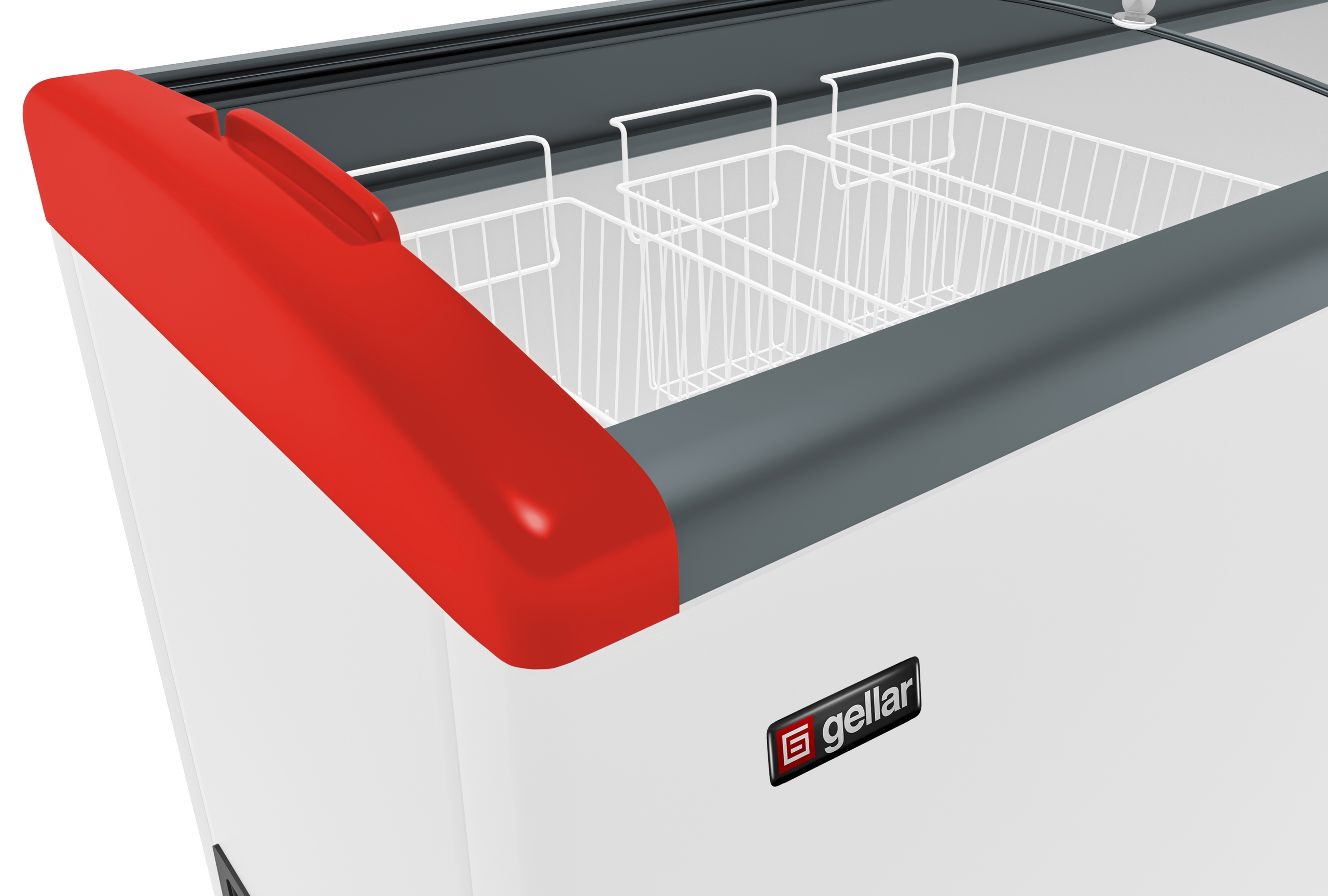 Изображение товара Морозильный ларь Gellar FG 250 E красный 80x86x60 см бесчисленный режим No Frost