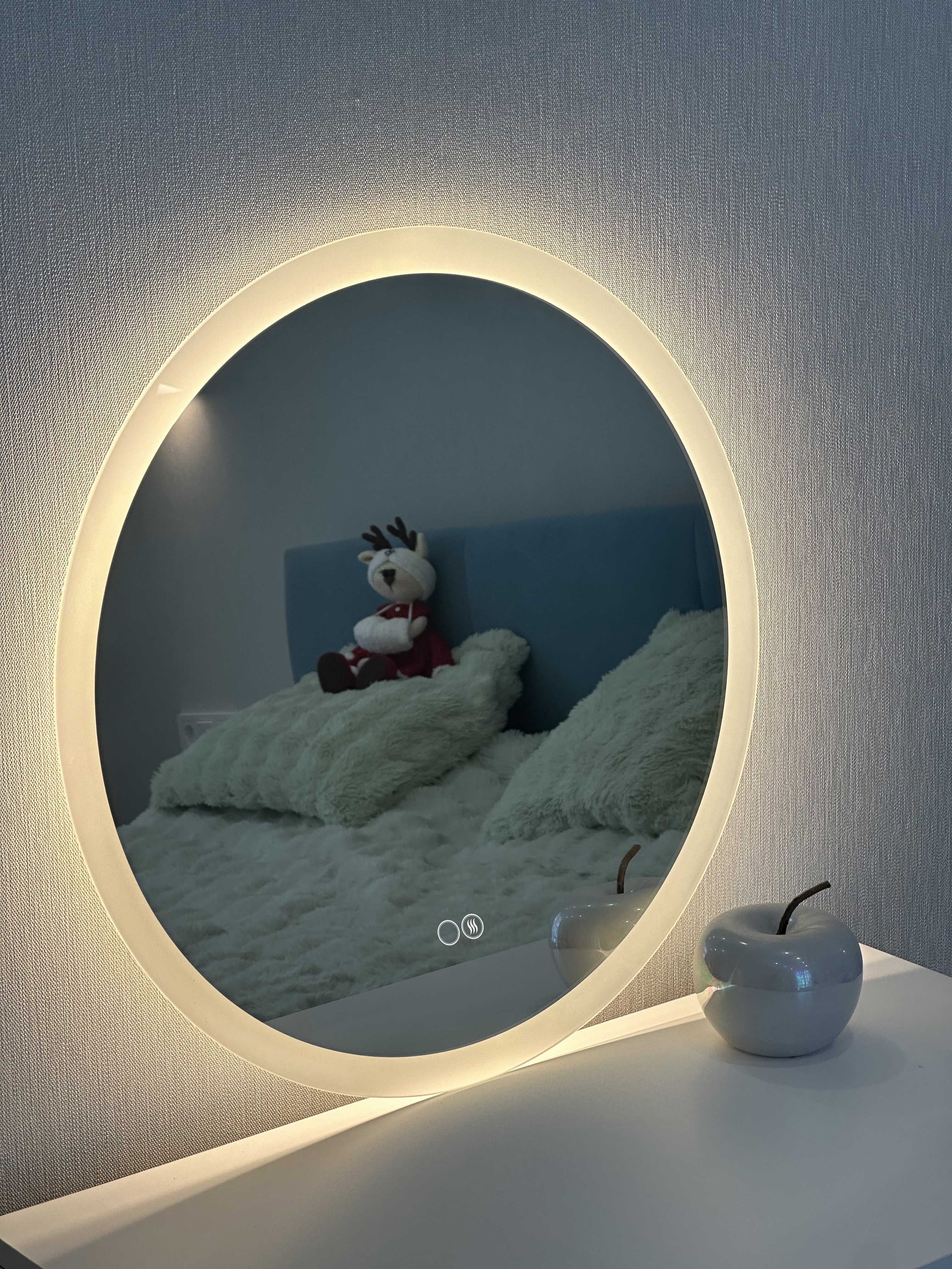 Изображение товара Зеркало для ванной Alfa mirrors 50x50см с подсветкой теплый свет 3200К сенсорное управление