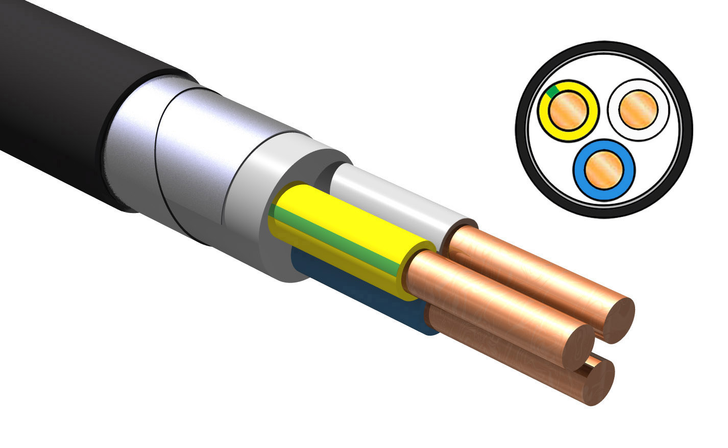 Изображение товара Кабель Itok ВБШвнг(А) LS 3x2.5 ГОСТ (100 м) iTOK