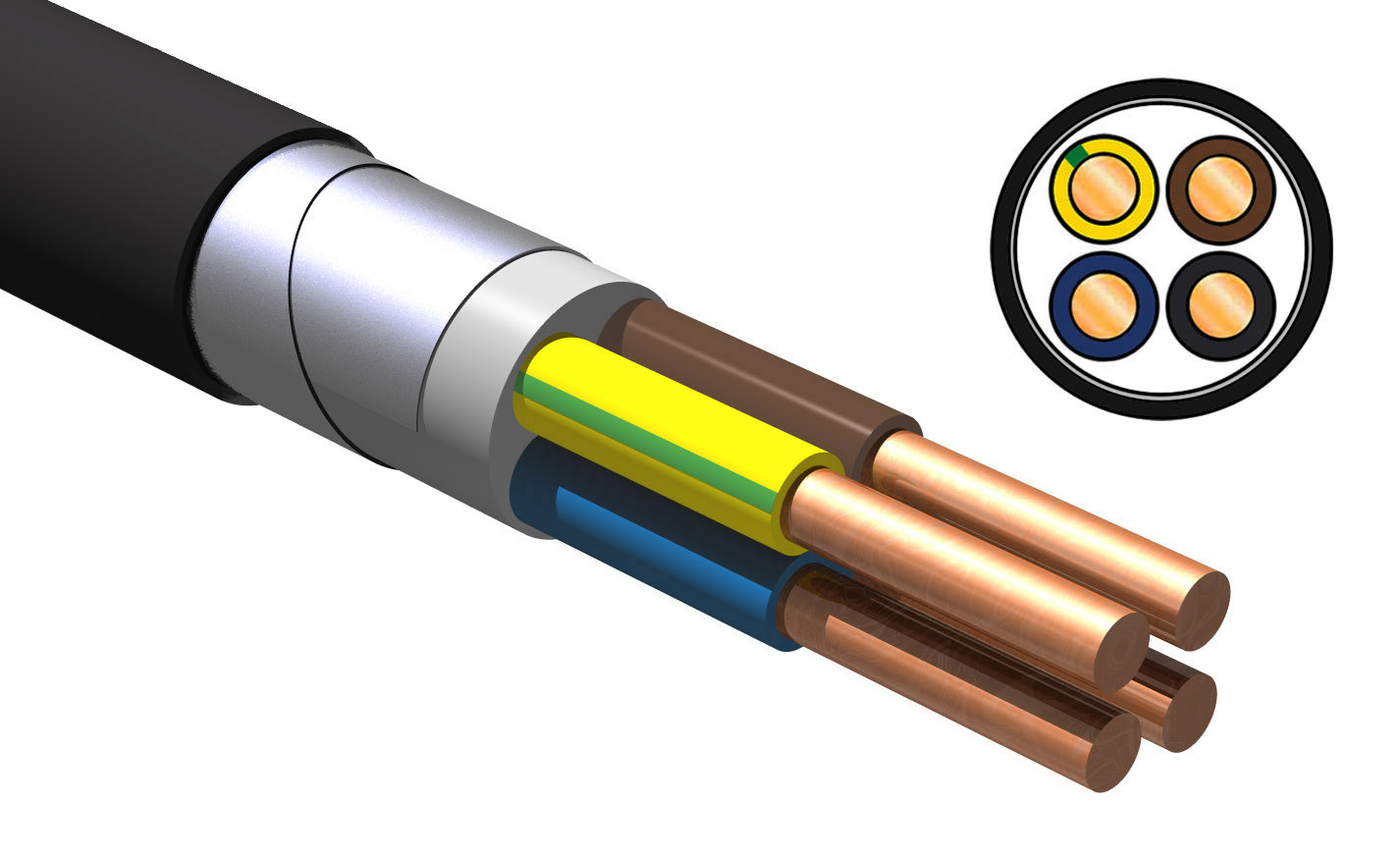 Изображение товара Кабель Itok ВБШвнг(А) LS 4x2.5 ГОСТ (20 м) iTOK