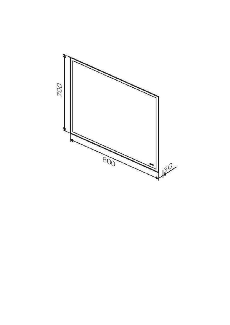 Изображение товара Зеркало для ванной Am.pm Gem M91AMOX0801WG_7214 с подсветкой 80x70см