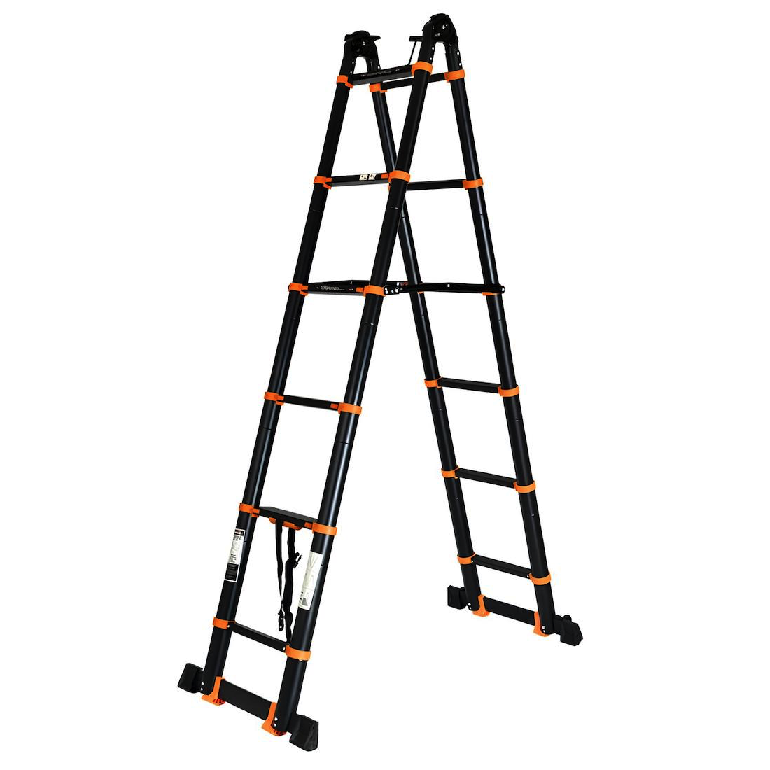 Изображение товара Лестница телескопическая STARTUL Black Line ST9932-042 5 ступеней 420 см