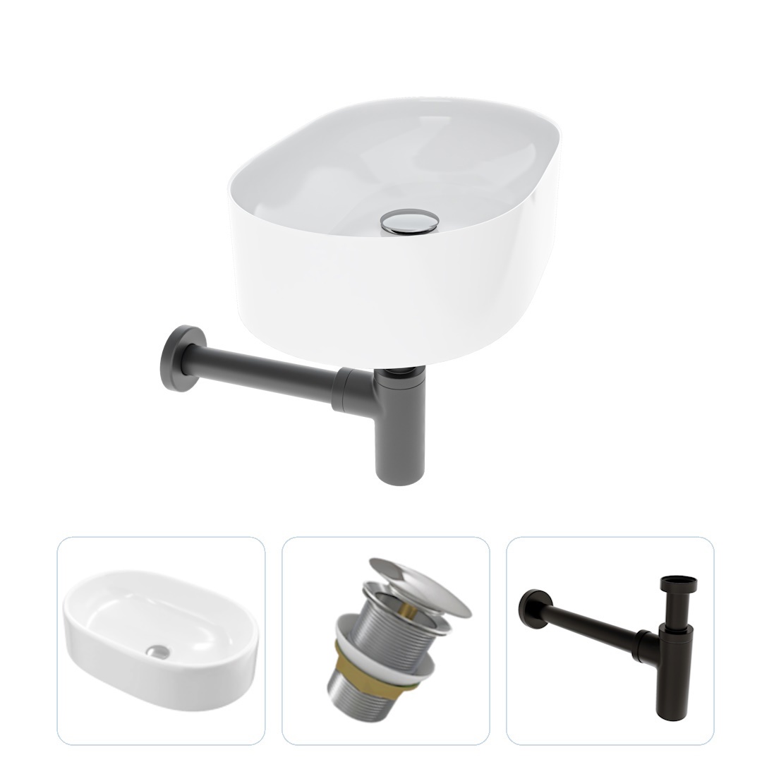 Изображение товара Раковина накладная TEYMI Iva F07531 52 см серый глянцевый