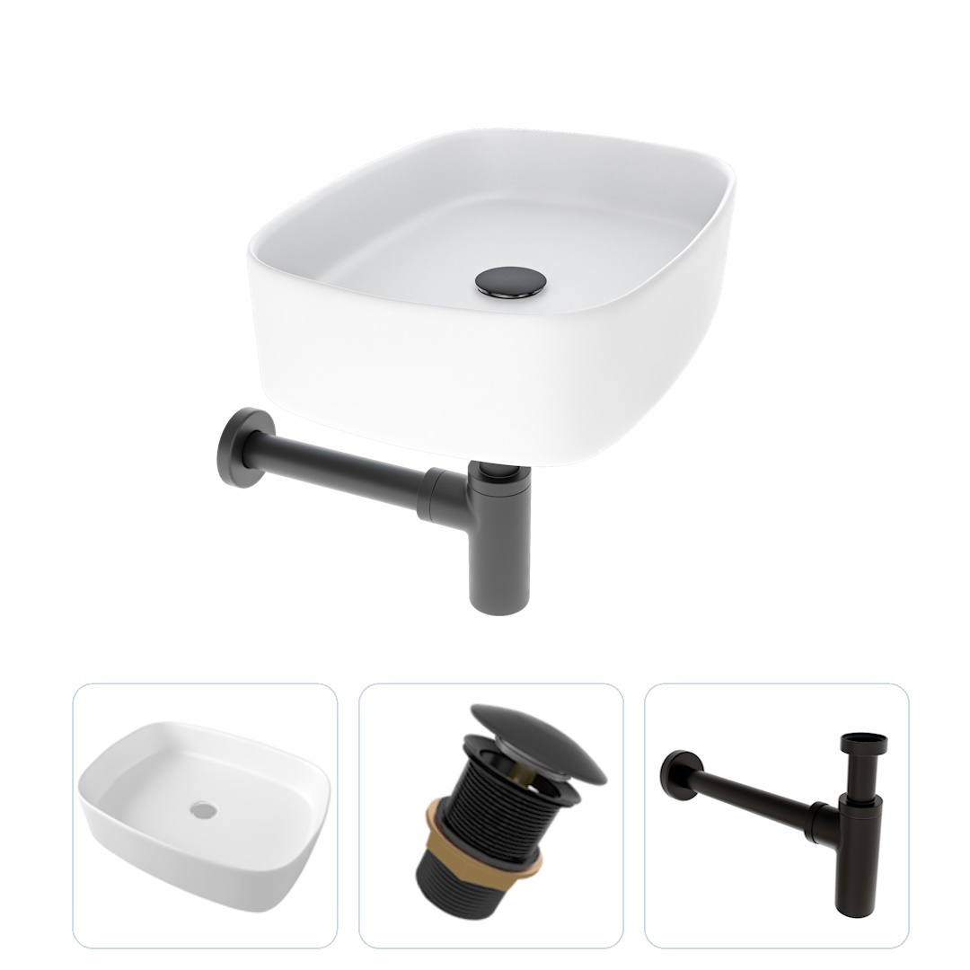 Изображение товара Раковина накладная Teymi Solli F07506 50.5см цвет черный