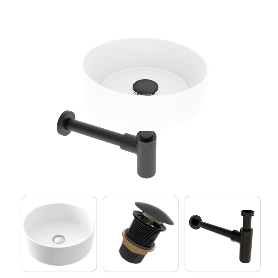 Изображение товара Раковина накладная Teymi Lina F07497 41см цвет черный