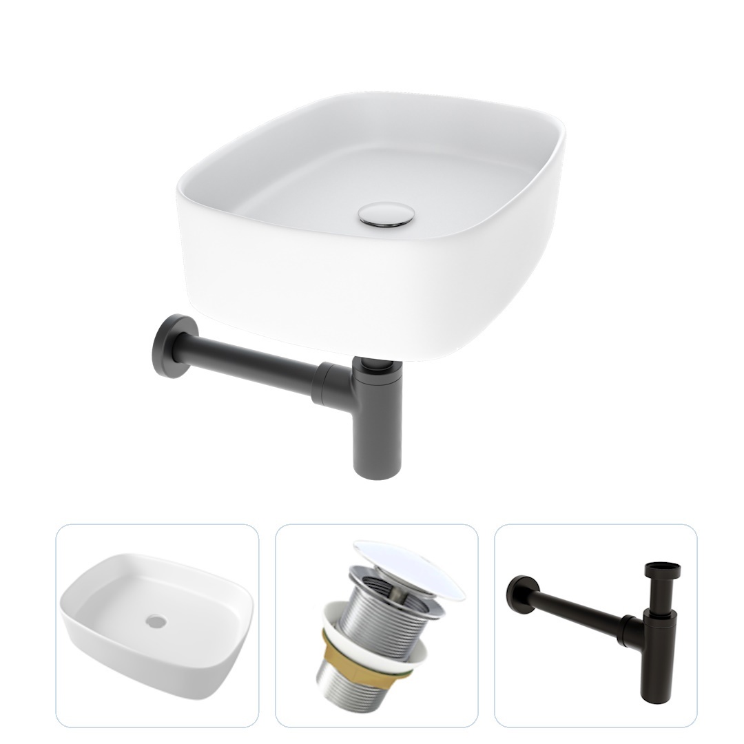 Изображение товара Раковина TEYMI Solli F07487 накладная белая глянец 50.5 см