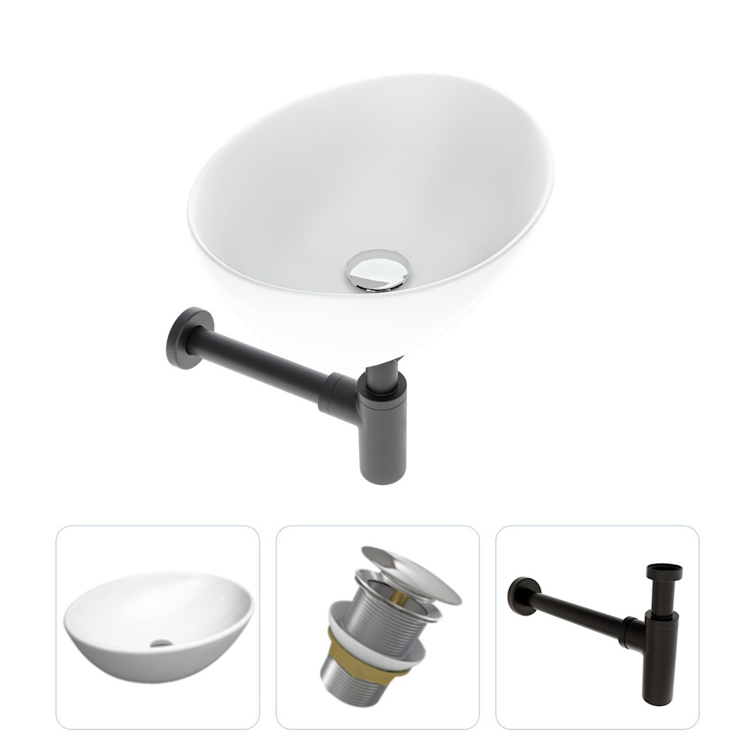 Изображение товара Раковина накладная Teymi Lori F07528 41см цвет серый/серебристый