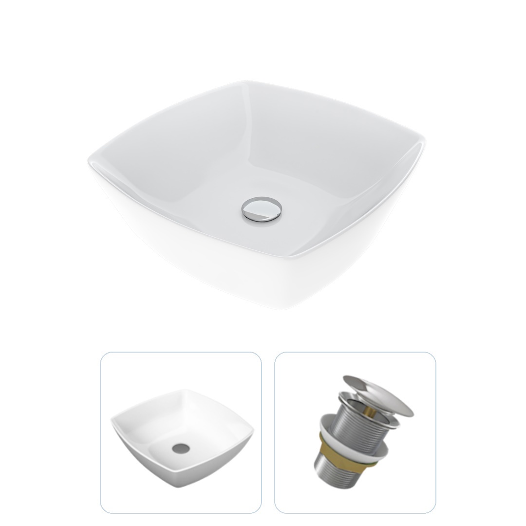 Изображение товара Раковина накладная Teymi Kati F01628 43см цвет серый/серебристый