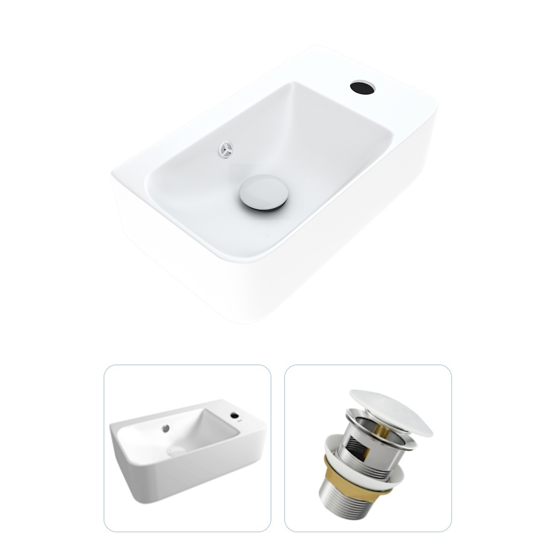 Изображение товара Раковина подвесная Teymi Hanna F01555 45см белая, монтаж на стену