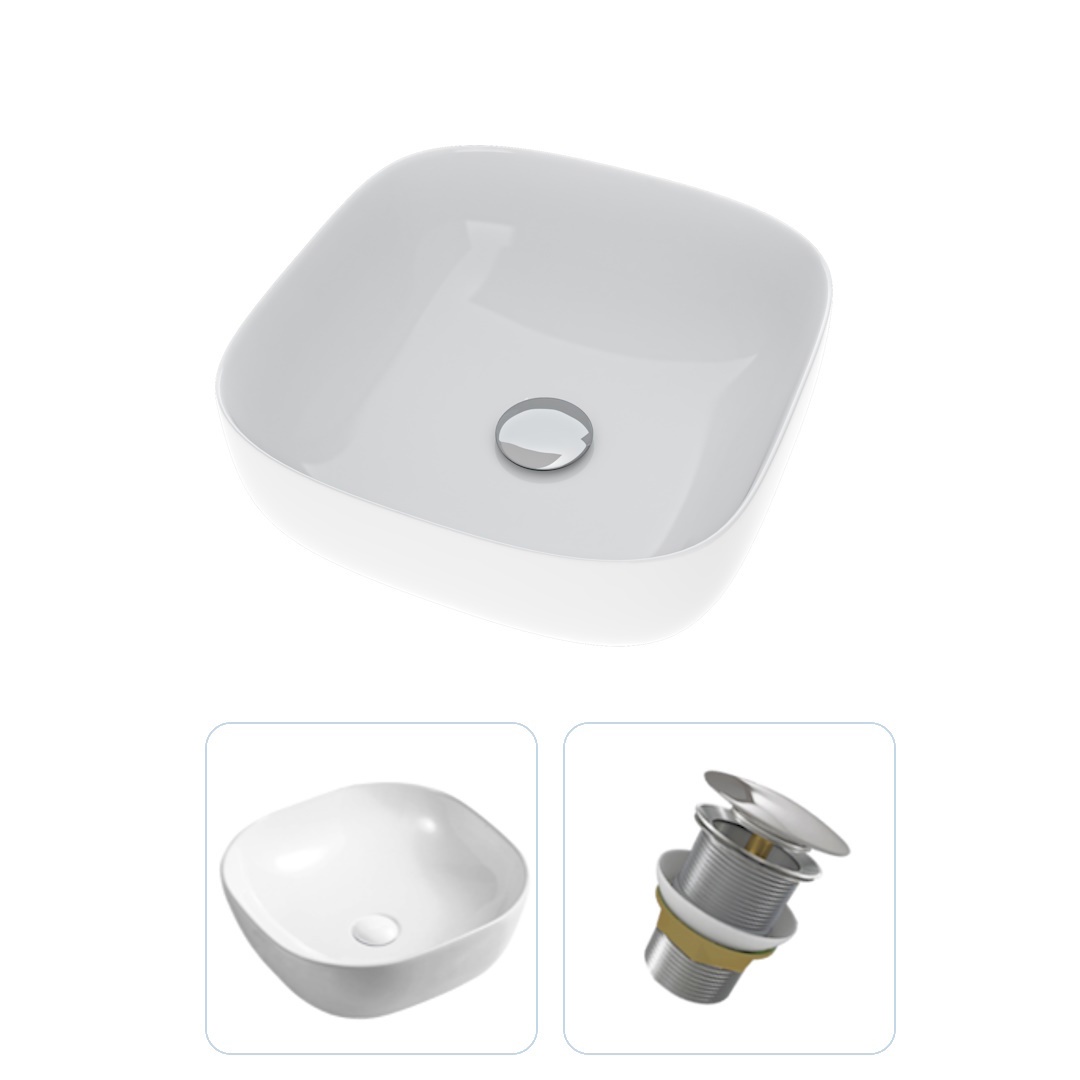 Изображение товара Раковина накладная Teymi Solli 41 см белая глянцевая для ванной