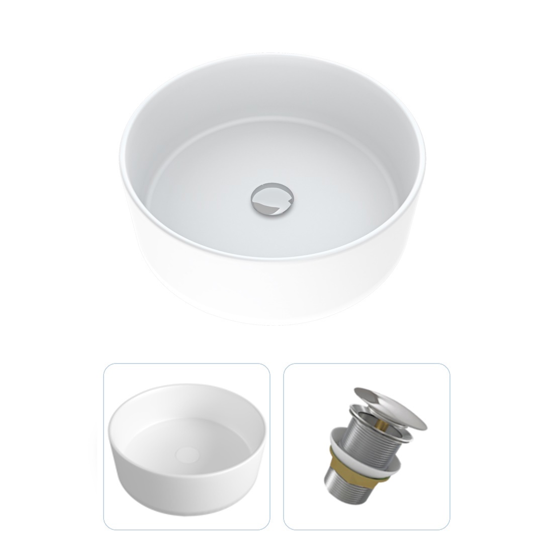 Изображение товара Раковина накладная Teymi Lina F01611 35.5см цвет серый/серебристый