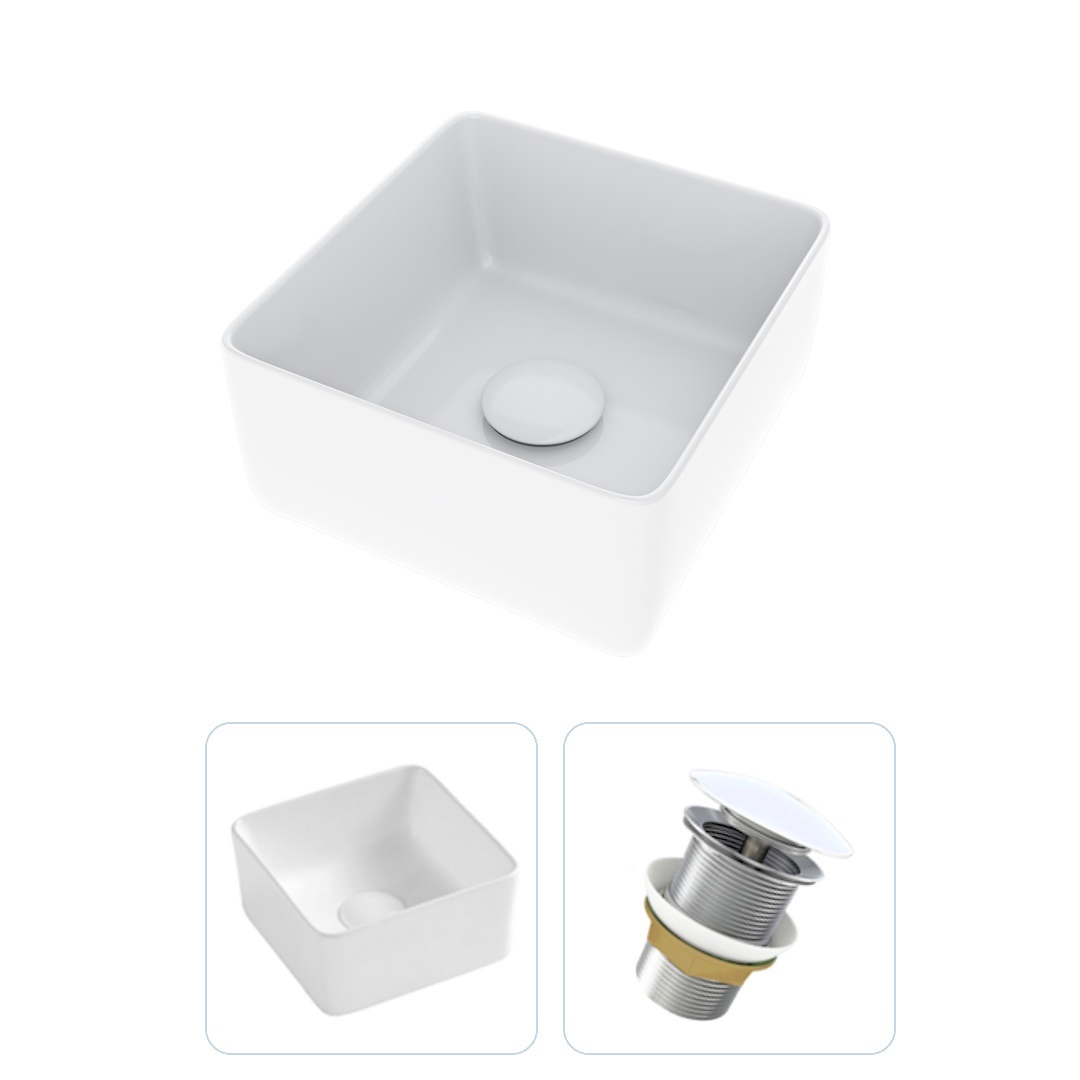 Изображение товара Раковина накладная TEYMI Helmi Mini 24 Белая глянец