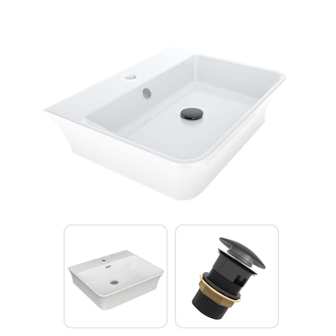 Изображение товара Раковина накладная Teymi Aina F01561 48.5см черная