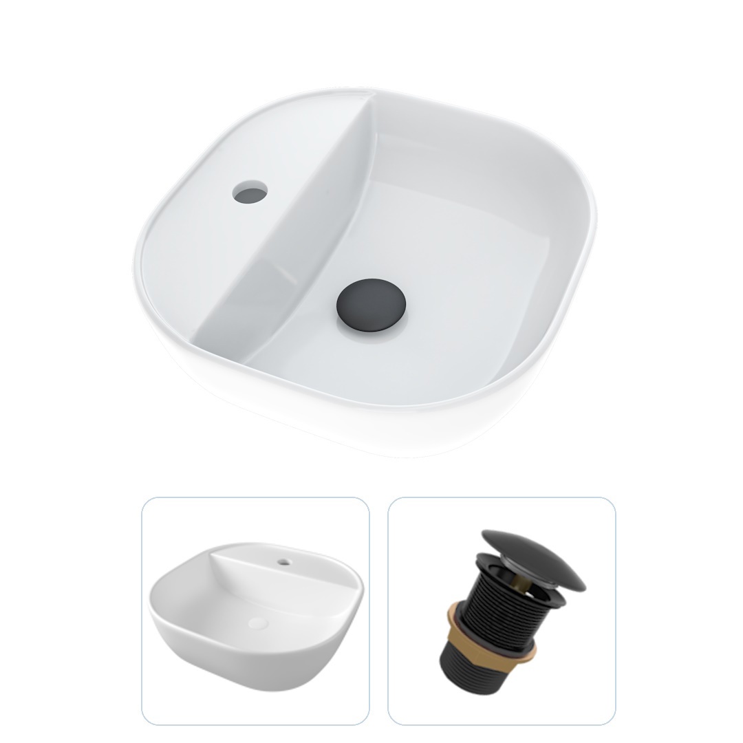 Изображение товара Раковина накладная TEYMI Solli 40 см белая глянцевая