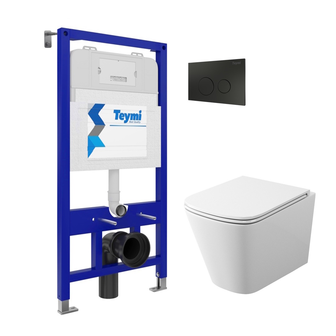 Изображение товара Комплект инсталляции с унитазом TEYMI T70728 белый монтаж полностью готовый