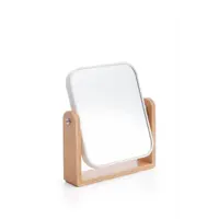Изображение товара Зеркало Лайт косметическое из стекла пластика и бамбука бежевое