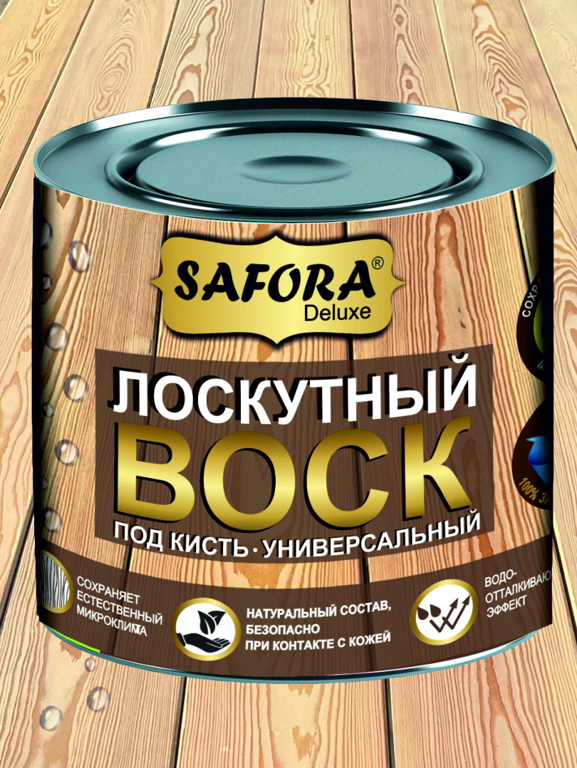 Изображение товара Воск Safora для дерева бесцветный 0. 5 л - защита и устранение царапин
