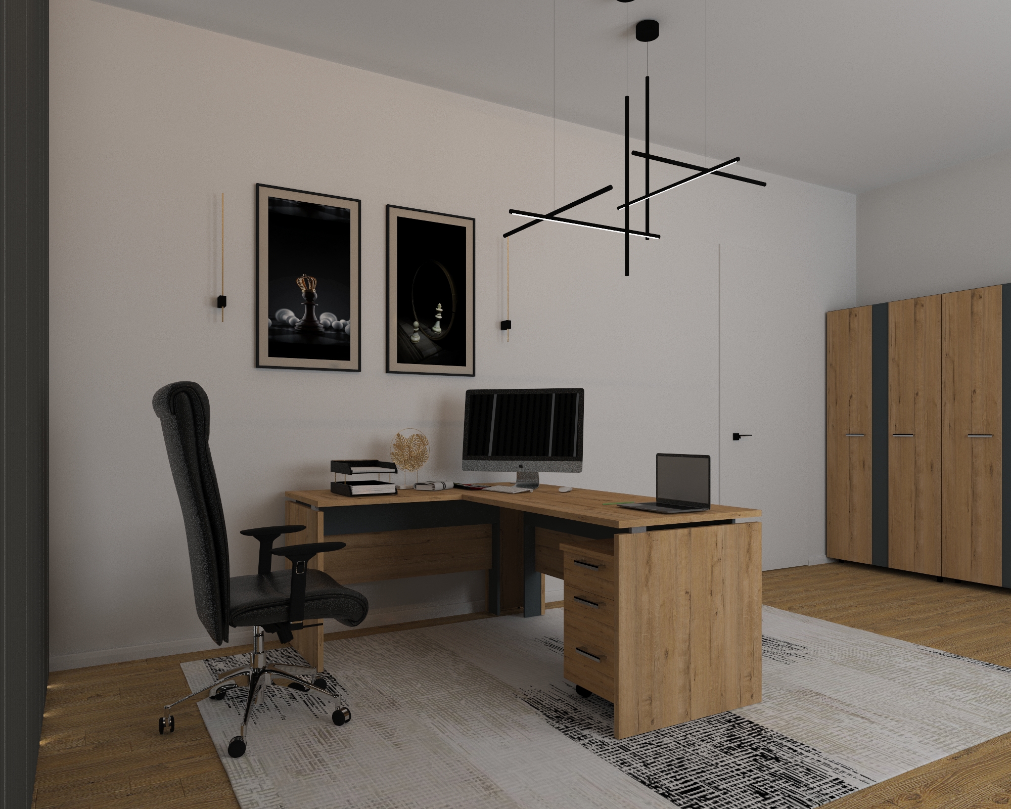 Изображение товара Угловой офисный стол Формат СУ2 1800x1400x750 дуб серый дизайн