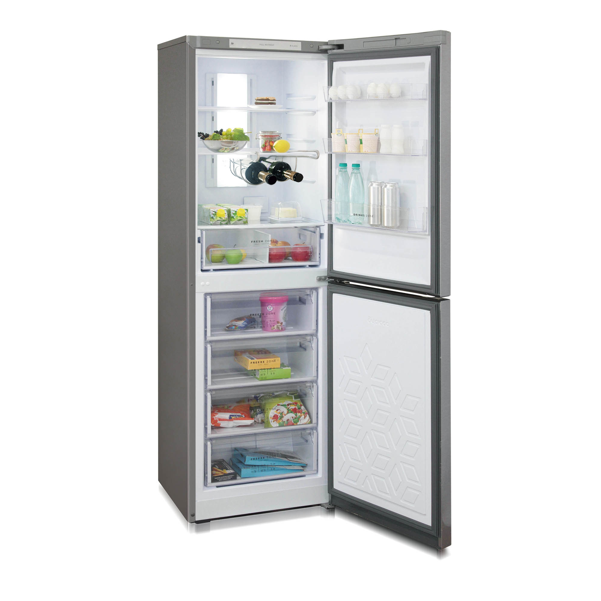 Изображение товара Холодильник Бирюса Б-I940NF 60.3x192.3 см цвет металлизированный