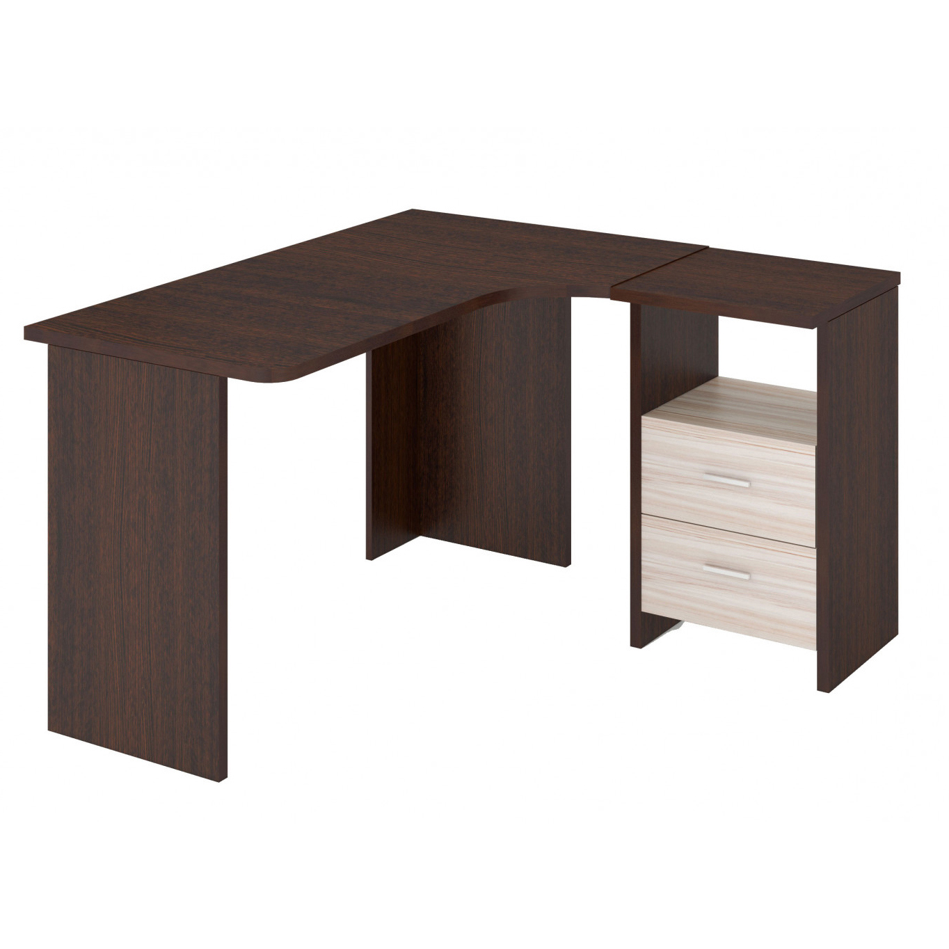 Изображение товара Стол Мэрдэс СКЛ-Угл 130 ВК ПРАВ 120x77x130 см ЛДСП цвет венге/карамель