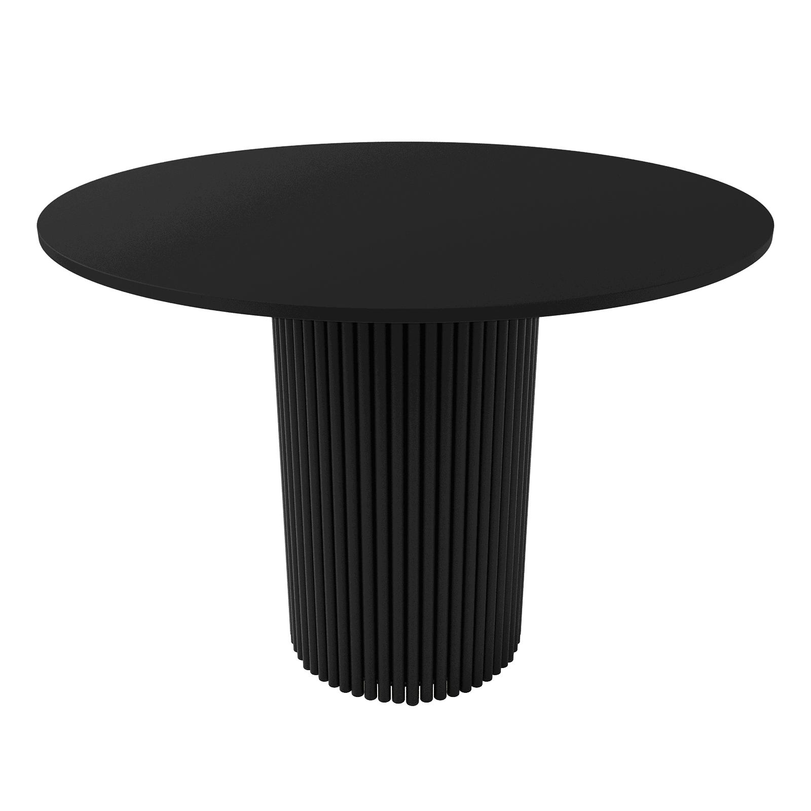 Изображение товара Кухонный стол круглый Genglass Trubis GGT-03-2-2-L-100 100x75x100 см ЛДСП цвет черный