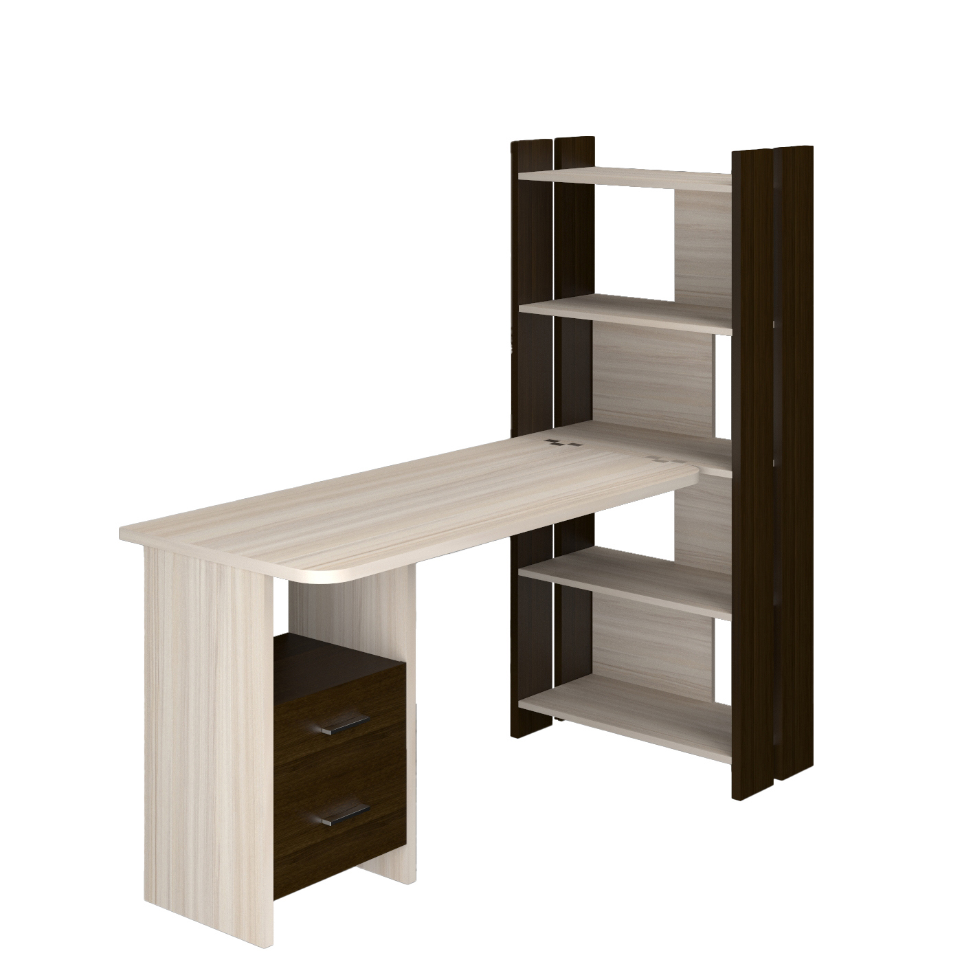 Изображение товара Стол Мэрдэс СТЛ-ОВ+С130РПрям 70x152 см угловой венге карамель