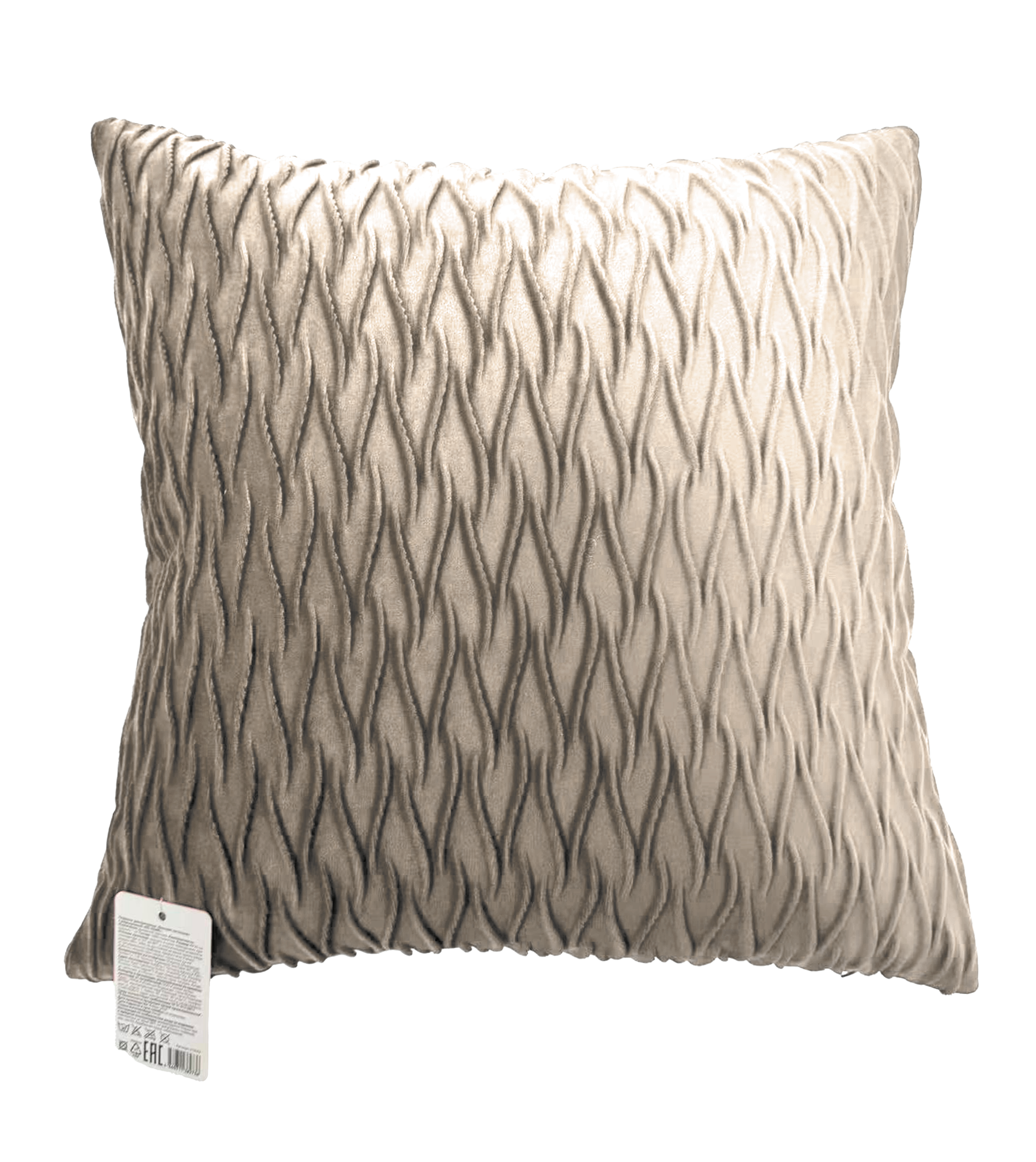 Изображение товара Декоративная подушка ND Home Бархат 45x45 см кремовая современный стиль