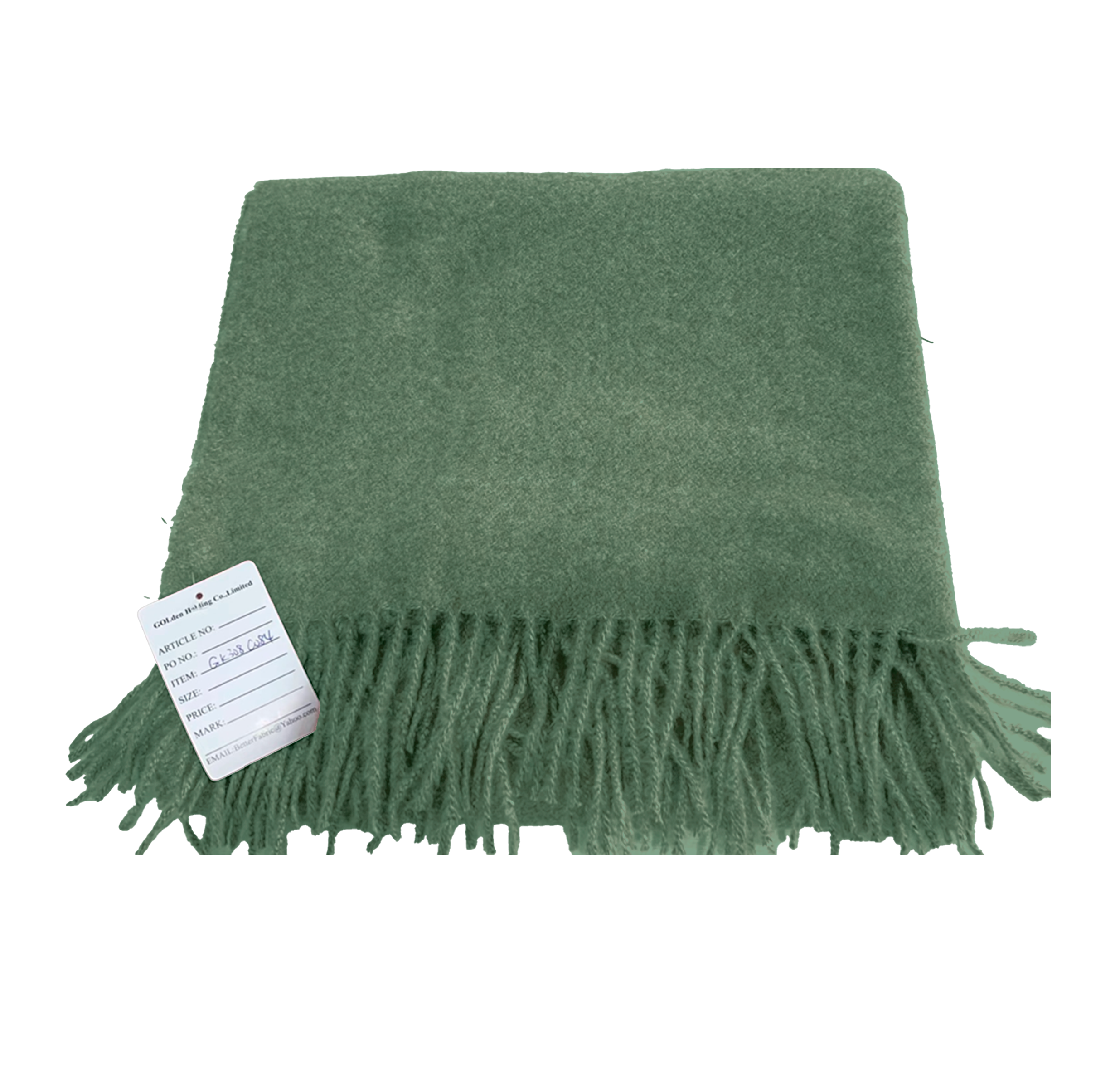 Изображение товара Плед Меланж 130x170 см полиэстер зеленый стиль скандинавский